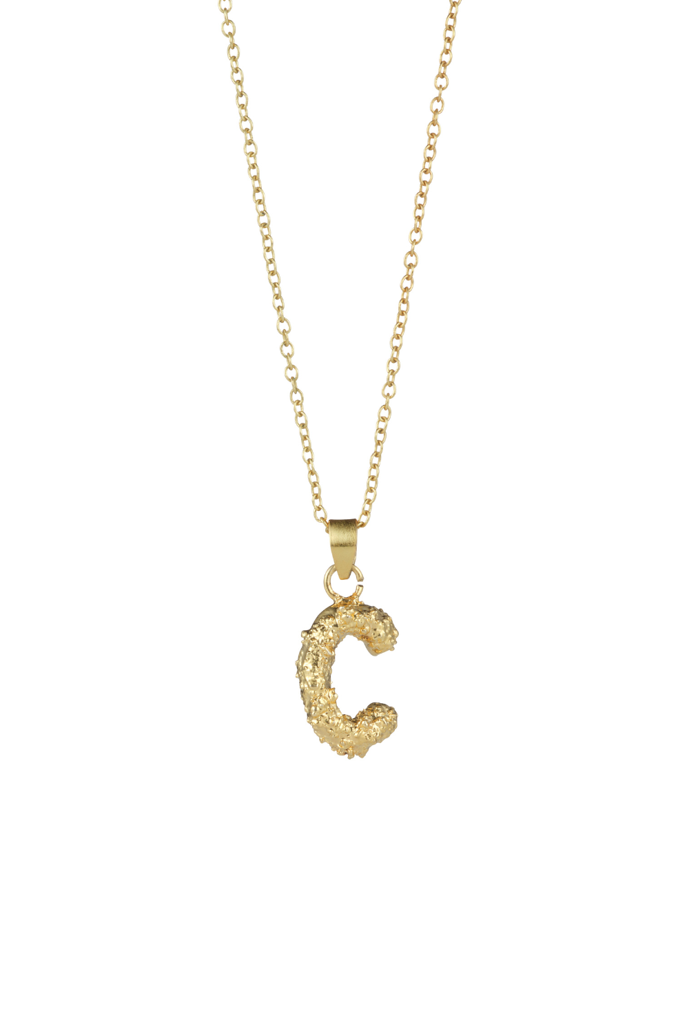 Ornate Initial Gold Necklace - Small