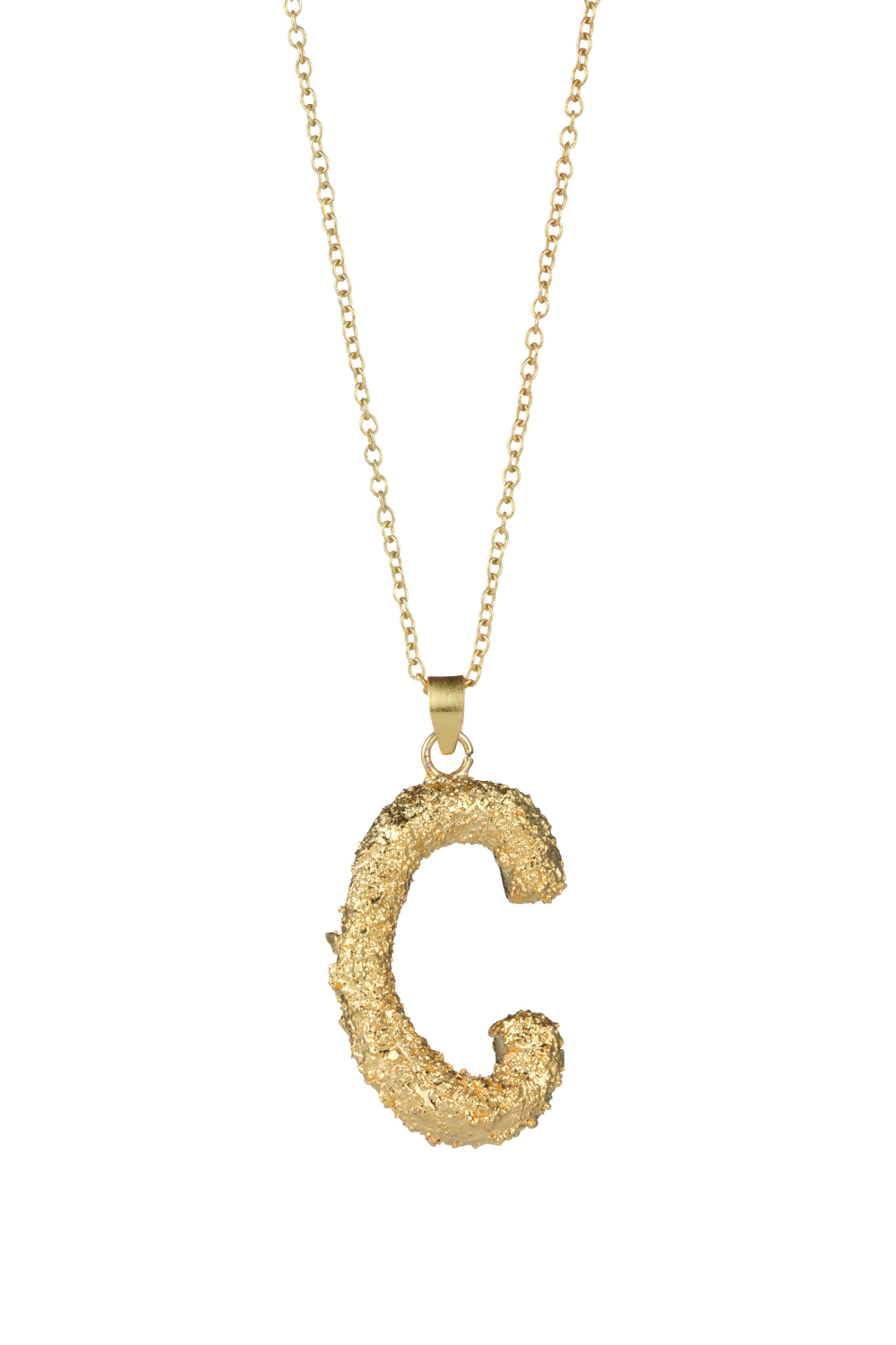 Ornate Initial Gold Necklace - Large